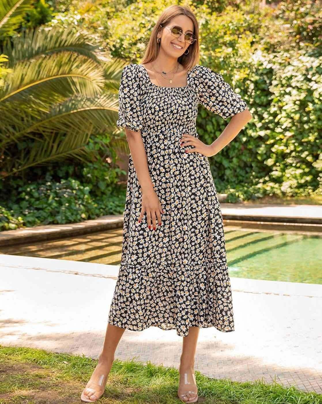 PTVIZE Woman Floral A-line Dress