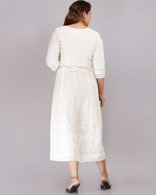 ANUSHANSA Women Embroidered Anarkali Kurta